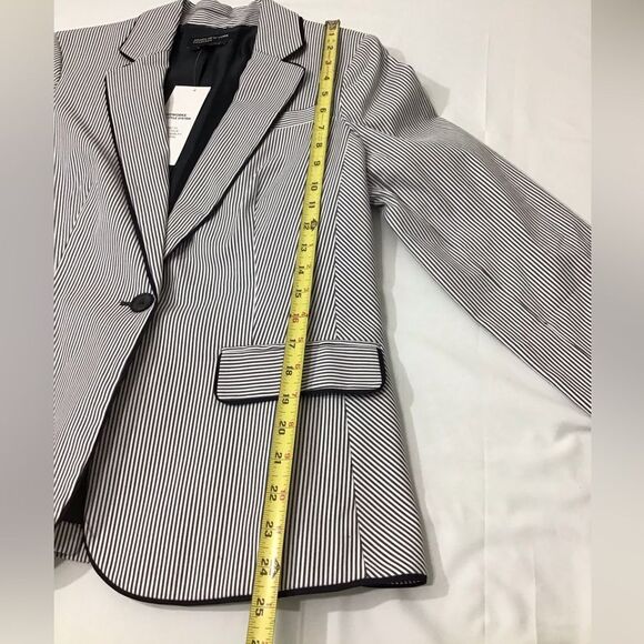 Jones New York The Julia Jacket Blue Pinstripes Stretch New Size 10 - Picture 7 of 16